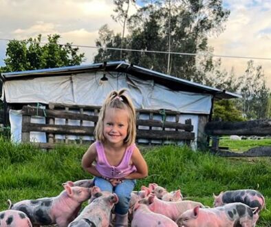 Caroline with Piglettes